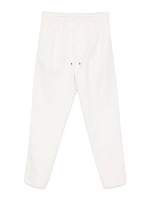 BRUNELLO CUCINELLI: カジュアルトラウザー - カジュアルパンツ - 白