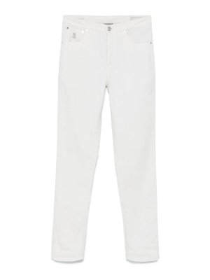 BRUNELLO CUCINELLI: カジュアルトラウザー - カジュアルパンツ - 白