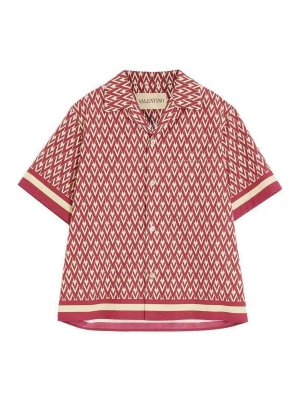VALENTINO: shirts - `Toute La V` Bowling Shirt