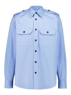 ALEXANDER MCQUEEN: shirts - Jermyn St Blue Utility Cotton Shirt