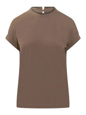 BRUNELLO CUCINELLI: t-shirts - Stretch Cotton Jersey T-Shirt
