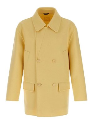 FENDI: short coats - Wool Double-Breasted Pea Coat
