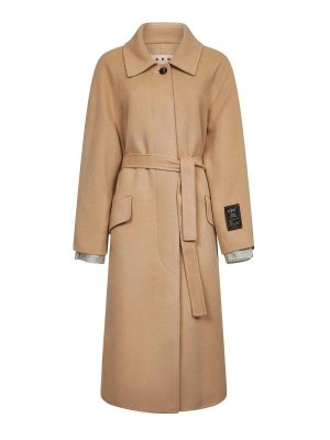 Marni: cappotti corti - Cappotto allacciato a maniche Raglan