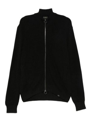 PAUL & SHARK: cardigans - Ribbed Zip-Up High-Neck Cardigan