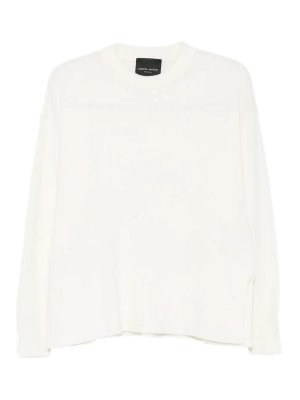 ROBERTO COLLINA: Suéteres con cuello pico - Suéter Cuello Redondo - Blanco