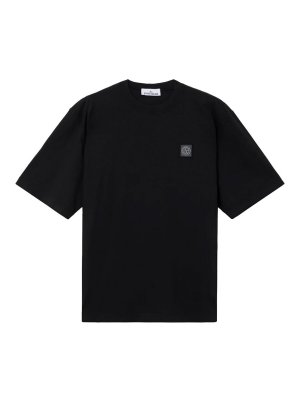STONE ISLAND: T-shirts - T-Shirt - Schwarz