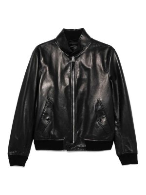 TOM FORD: casual jackets - Harrington Leather Bomber Jacket