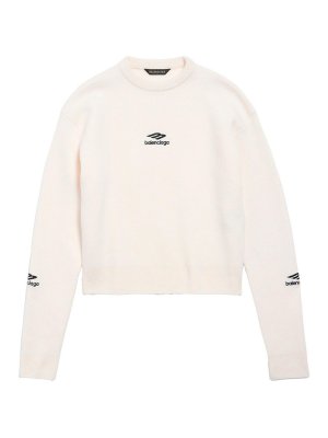 BALENCIAGA: crew necks - Wool Knitted Ski Crewneck