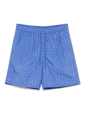PAUL & SHARK: Swim shorts & swimming trunks - Shark Print Swim Shorts
