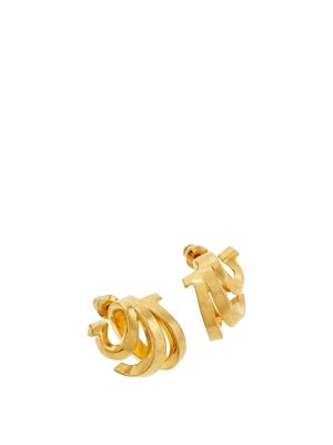 SALVATORE FERRAGAMO: Boucles d'oreille - Boucles D'Oreilles - Noir