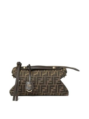 FENDI: cross body bags - Ff Jacquard By The Way Soft Medium Bag