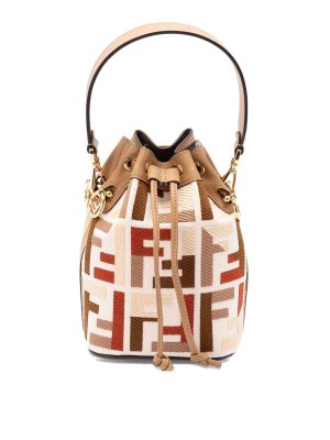 FENDI: Bucket bags - Mon Tresor Canvas Bucket Bag