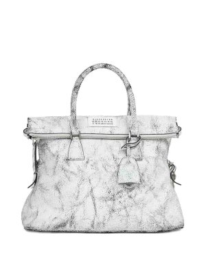 MM6 MAISON MARGIELA: cross body bags - Crackled Effect Leather Medium Bag