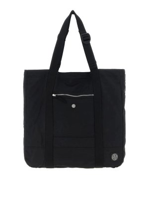 STONE ISLAND: totes bags - Logo-Patch Nylon Tote Bag