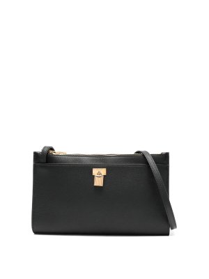 TOM FORD: cross body bags - Leather Padlock Mini Bag On Strap