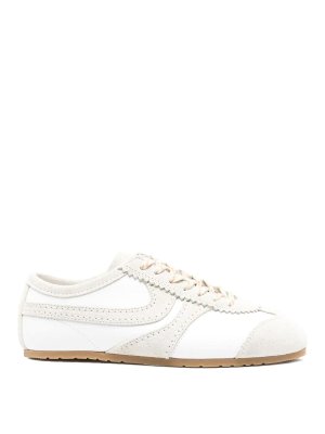 DRIES VAN NOTEN: trainers - Leather Sneakers With Suede Inserts