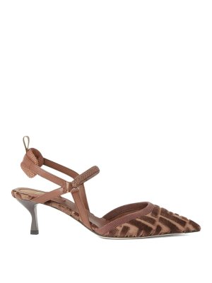 FENDI: court shoes - Colibr Lite Slingbacks In Ff Fabric