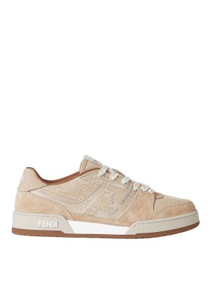FENDI: trainers - Match Low Top Sneakers In Jacquard Ff