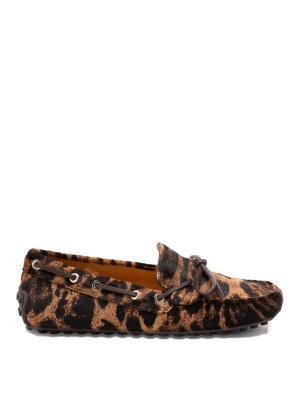 TOD'S: Loafers & Slippers - Leopard-Print Calf Hair Loafers