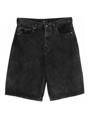 7 FOR ALL MANKIND: Hosen Shorts - Shorts - Schwarz