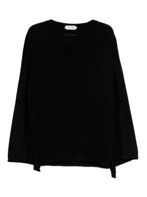 ALBERTA FERRETTI: Strickpullover mit Rundhalsausschnitt - Rundhalspullover - Schwarz