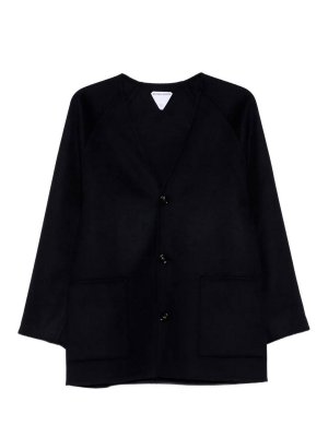 BOTTEGA VENETA: Abrigos cortos - Abrigo Corto - Azul Oscuro