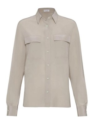 BRUNELLO CUCINELLI: シャツ - シャツ - ベージュ