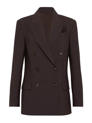 BRUNELLO CUCINELLI: ブレザー - ブレザー - ブラウン