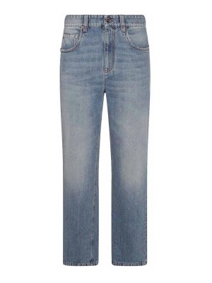 BRUNELLO CUCINELLI: straight leg jeans - Denim Pants