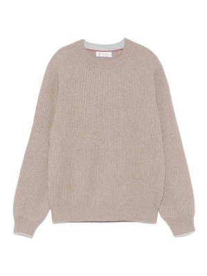 BRUNELLO CUCINELLI: Pull col rond - Pull Col Rond - Marron Clair