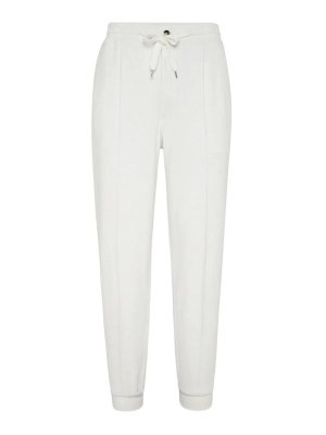 BRUNELLO CUCINELLI: Pantalones casual - Pantalón Casual - Crema