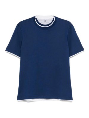 BRUNELLO CUCINELLI: T-shirts - T-Shirt - Blau