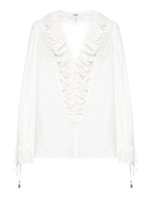 CHLOE': Blouses - Blouse - Blanc