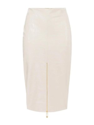 ELISABETTA FRANCHI: Faldas media pierna y semilargas - Falda Semilarga - Blanco