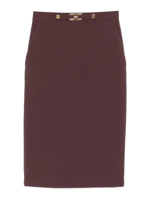 ELISABETTA FRANCHI: Faldas media pierna y semilargas - Falda Semilarga - Rojo