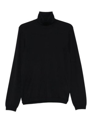 GIORGIO ARMANI: Strickpullover mit Rundhalsausschnitt - Rundhalspullover - Hellblau