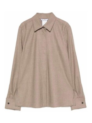 Max Mara: Camisas - Camisa - Marrón Topo