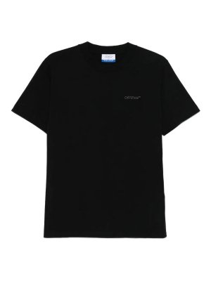 OFF-WHITE: t-shirts - `Bookish` Slim Short Sleeve T-Shirt