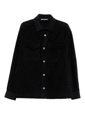 Palm Angels: blazers - `Classic Logo` Cord Overshirt