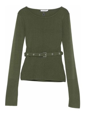 PATRIZIA PEPE: Suéteres con cuello pico - Suéter Cuello Redondo - Verde