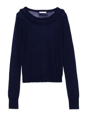 PATRIZIA PEPE: Suéteres con cuello pico - Suéter Cuello Redondo - Azul