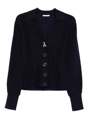 PATRIZIA PEPE: Suéteres con cuello pico - Suéter Cuello Redondo - Azul