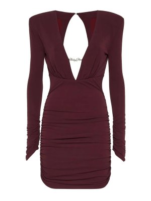 PHILIPP PLEIN: ショートドレス - ショートドレス - ダークレッド