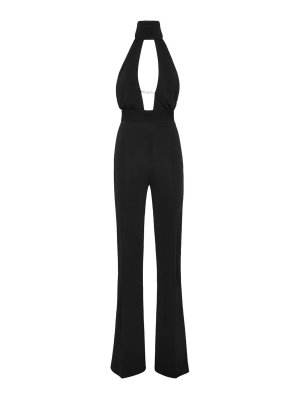 PHILIPP PLEIN: jumpsuits - Halter-Neck Backless Jumpsuit