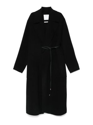 SPORTMAX: short coats - Belted Double-Breasted Coat
