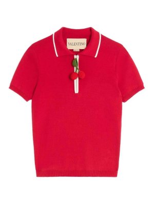 VALENTINO: Polos - Suéter Cuello Redondo - Rosado