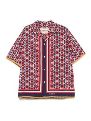 VALENTINO: shirts - `Bulles Royales` Bowling Shirt