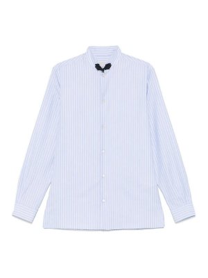 VALENTINO: shirts - `Si00` Striped Oxford Shirt