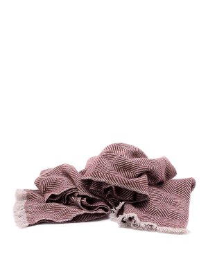 BRUNELLO CUCINELLI: scarves - Cashmere Chevron Scarf