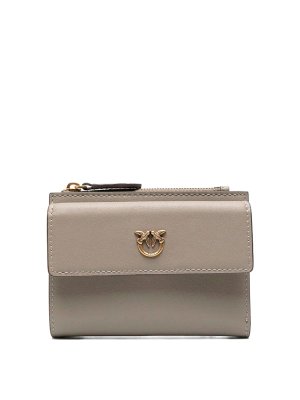 Pinko: wallets & purses - Small Wallet In Leather With Logo